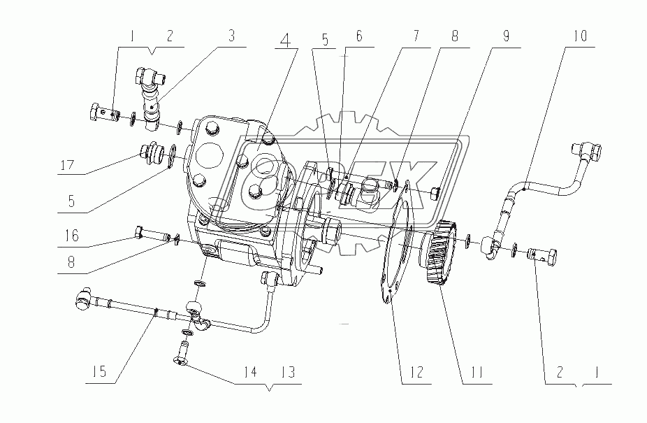 A3599-3509000 Пневматический компрессор в сборе