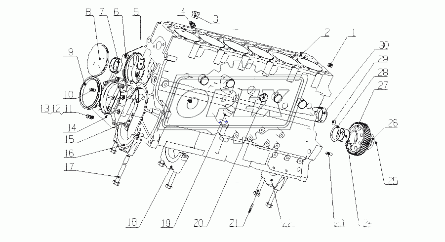 G5901-1002000/02 Блок цилиндров в сборе