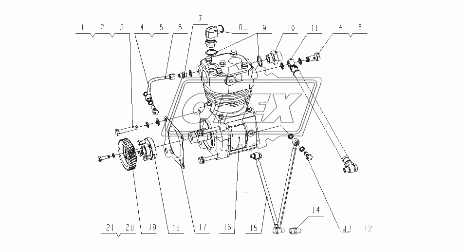 G4606-3509000/07 Пневматический компрессор в сборе