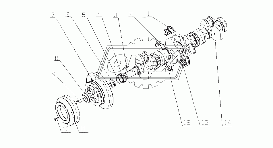 G47QA-1005000/02 Амортизатор коленчатого вала в сборе