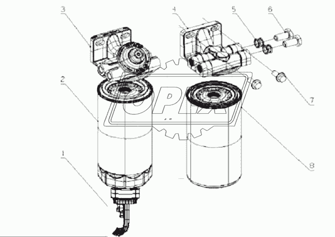 J63SA-1105000/04 Топливный фильтр в сборе