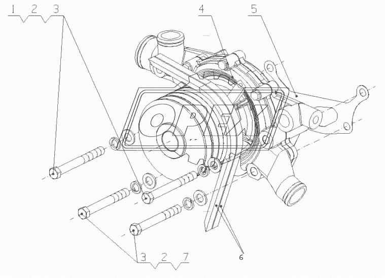 G5800-1307000/05 Водный насос в сборе