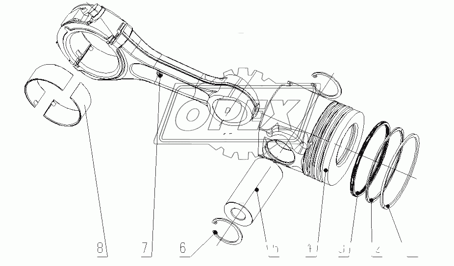 G4700-1004000 Поршень и шток поршня в сборе