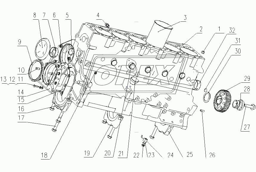 G5901-1002000/03 Блок цилиндров в сборе