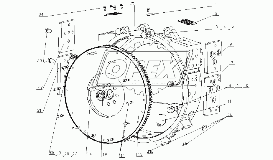 G44HX-1600000 Механизм выходной мощности в сборе