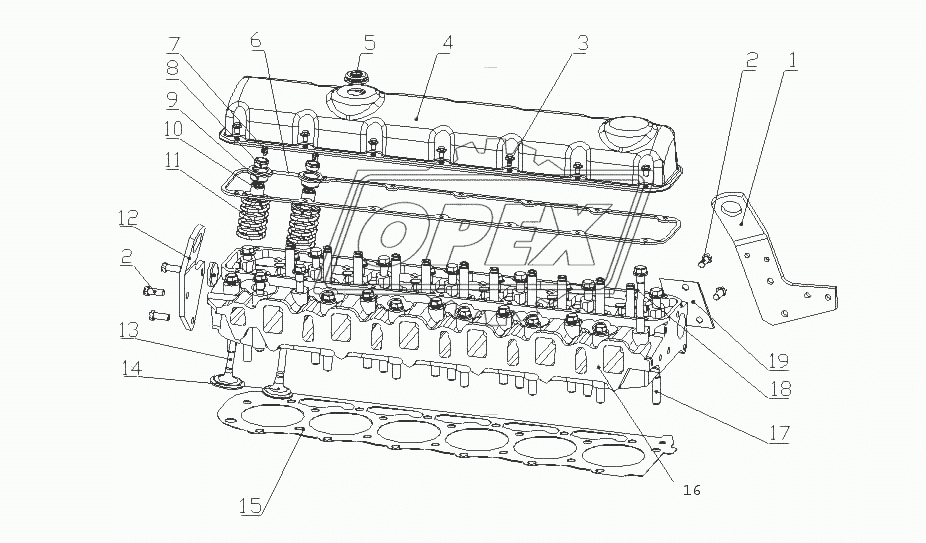 G64HA-1003000 Головка цилиндров и крышка головки цилиндров в сборе