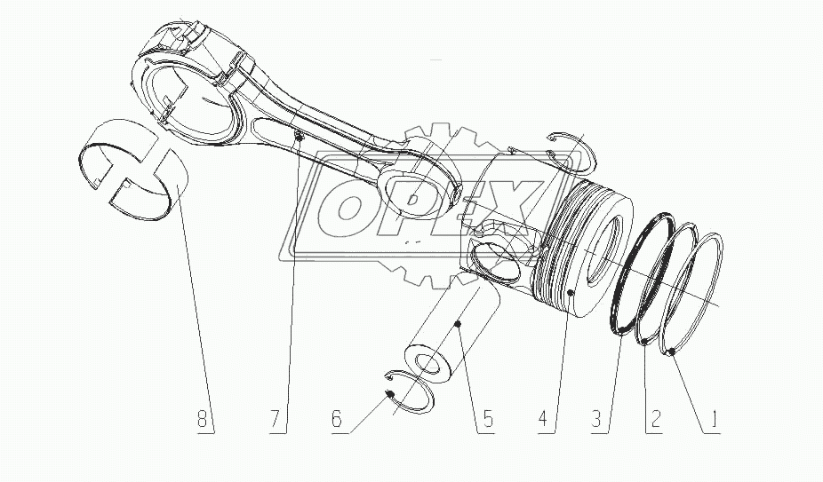 G6400-1004000 Поршень и шток поршня