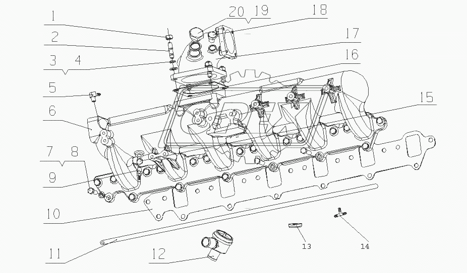 G3900-1008010 Части впускного и выпускного коллектора