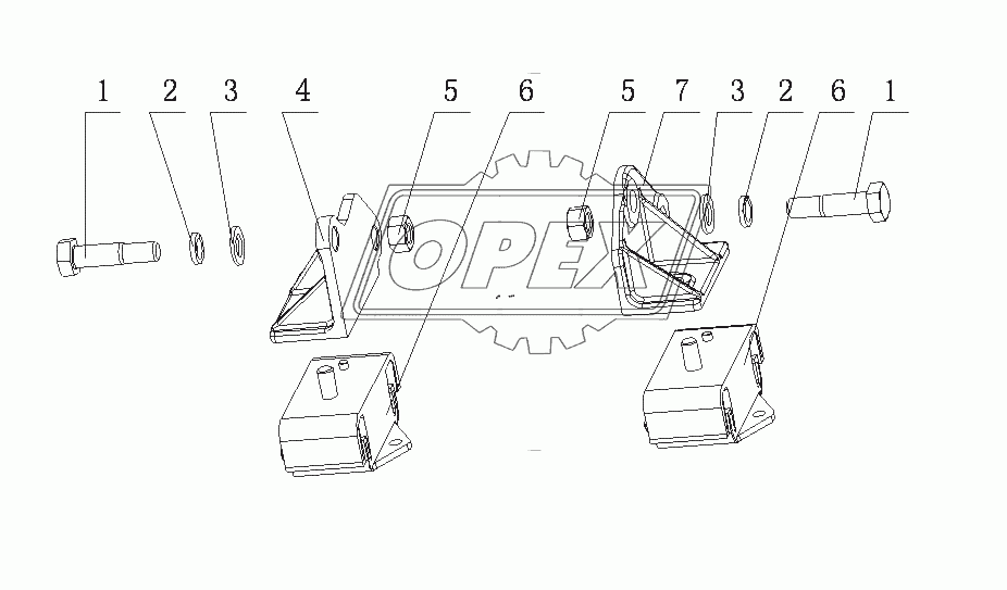 G460F-1001000 Подвеска двигателя в сборе