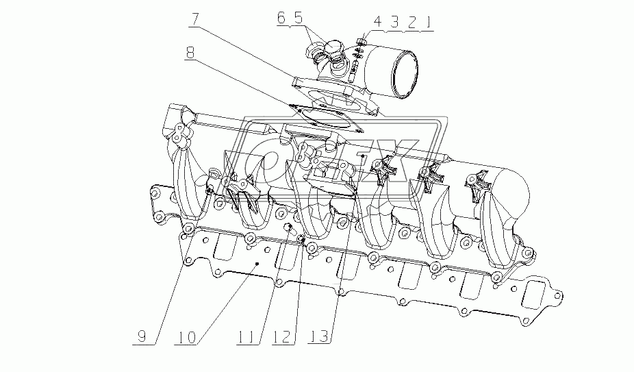 150-1008100 Детали впускного коллектора