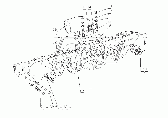 J3601-1008100/10, J4208-1008500/01 Части трубки впуска и части соединения трубки впуска