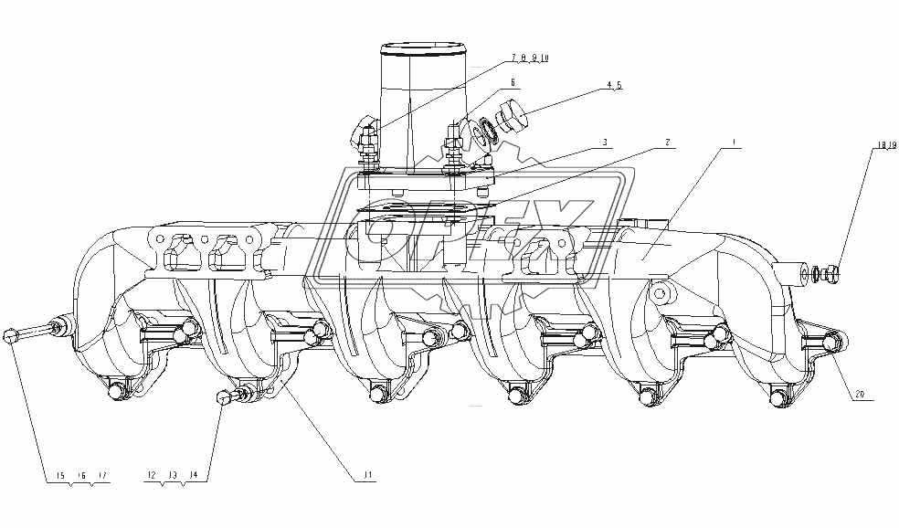 J3601-1008100 Впускной коллектор в сборе