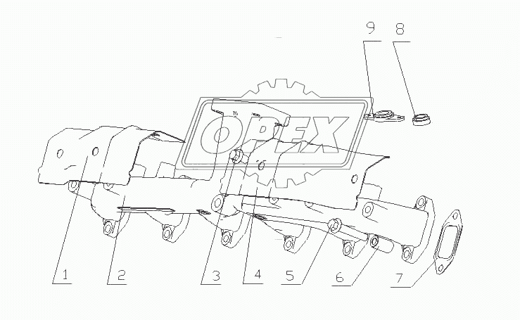 J3601-1008200/06&J3601-1008400/02 Части крышки выпускной трубки и выпускная трубка