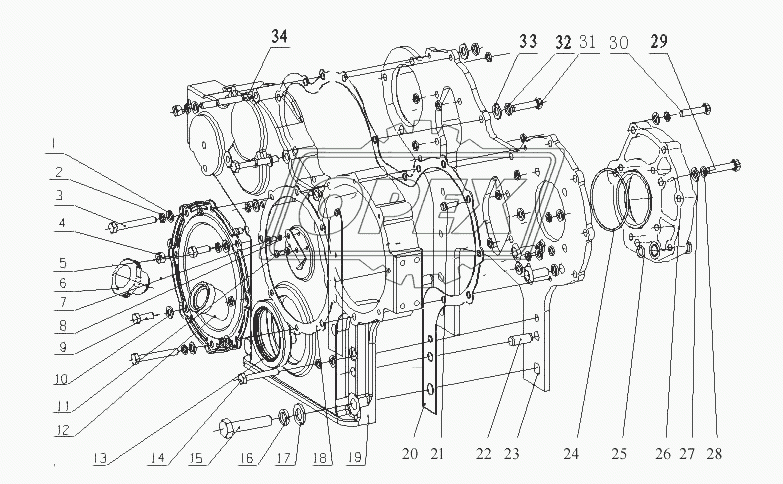 J42AA-1002200/21 Части корпуса шестерни