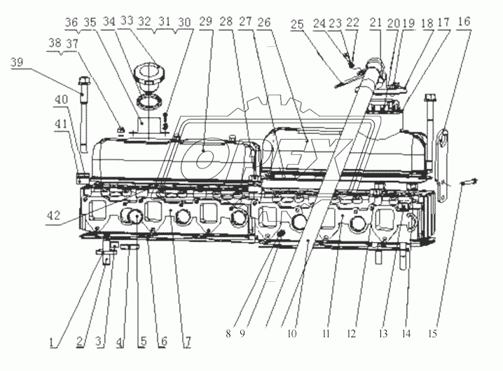 J5300-1003000/05 Головка цилиндров и крышка головки цилиндров в сборе