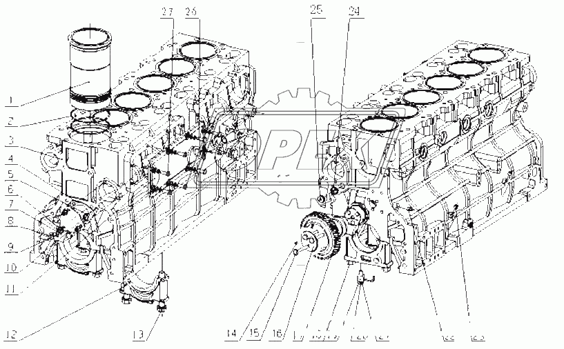 J4090-1002000/03 Блок цилиндров в сборе