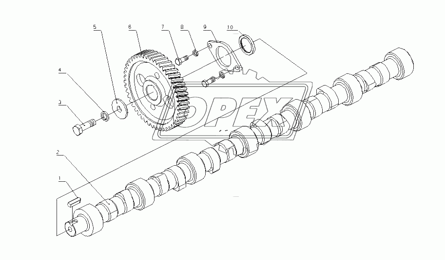 630-1006000A/02 Распределительный вал в сборе