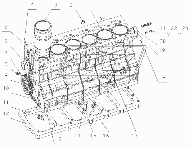 L7000-1002000/05 Блок цилиндров в сборе