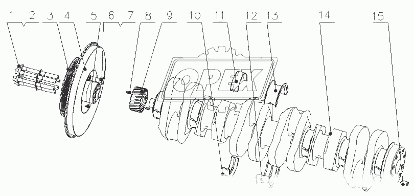 L7000-1005000/02 Амортизатор вибрации коленвала в сборе