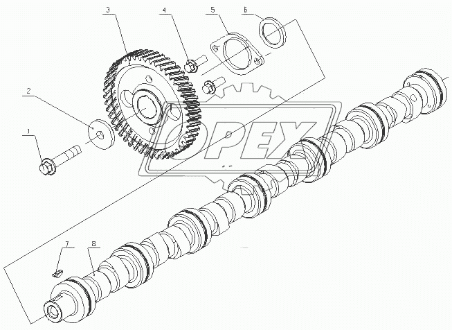 L3000-1006000A/05 Распределительный вал в сборе