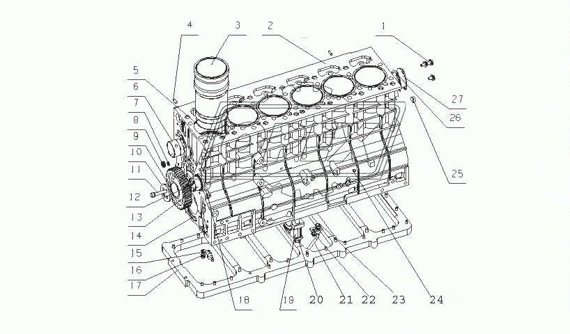 L37LA-1002000 Блок цилиндров в сборе