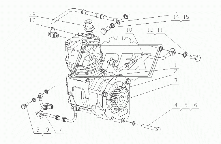 L36MA-3509000 Воздушный компрессор аэродинамического тормоза