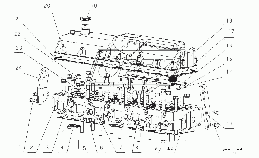 L3001-1003000 Головка цилиндров и ее крышка в сборе