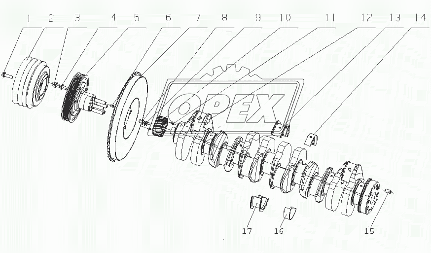 L410C-1005000 Амортизатор коленчатого вала в сборе