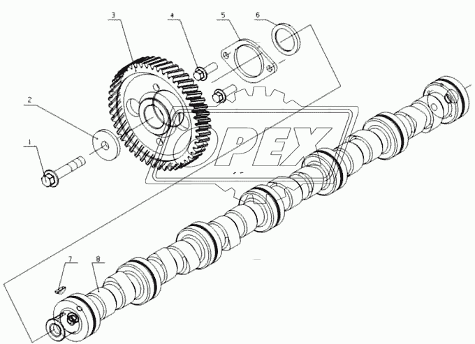 L3000-1006000A Распределительный вал в сборе