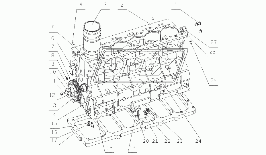 L470A-1002000/07 Блок цилиндров в сборе