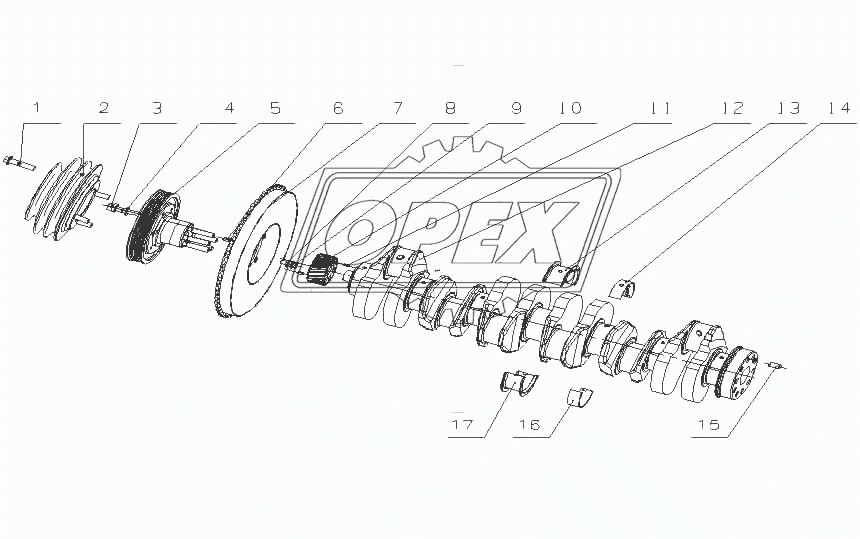 L62LA-1005000/02 Амортизатор вибрации коленвала в сборе