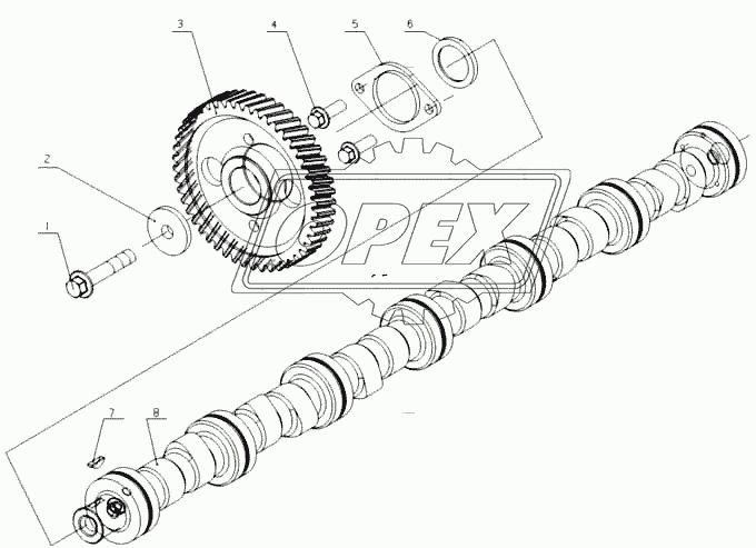 L3000-1006000A/05 Распределительный вал в сборе