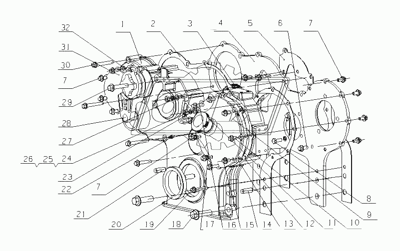 L330A-1002200/21 Части корпуса шестерни