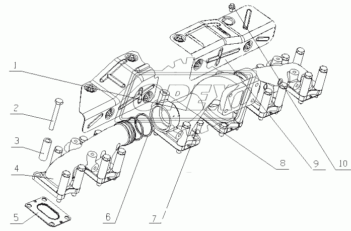 L3002-1008200 Части выхлопа