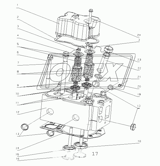 M3001-1003000 Головка цилиндров и крышка головки цилиндров в сборе