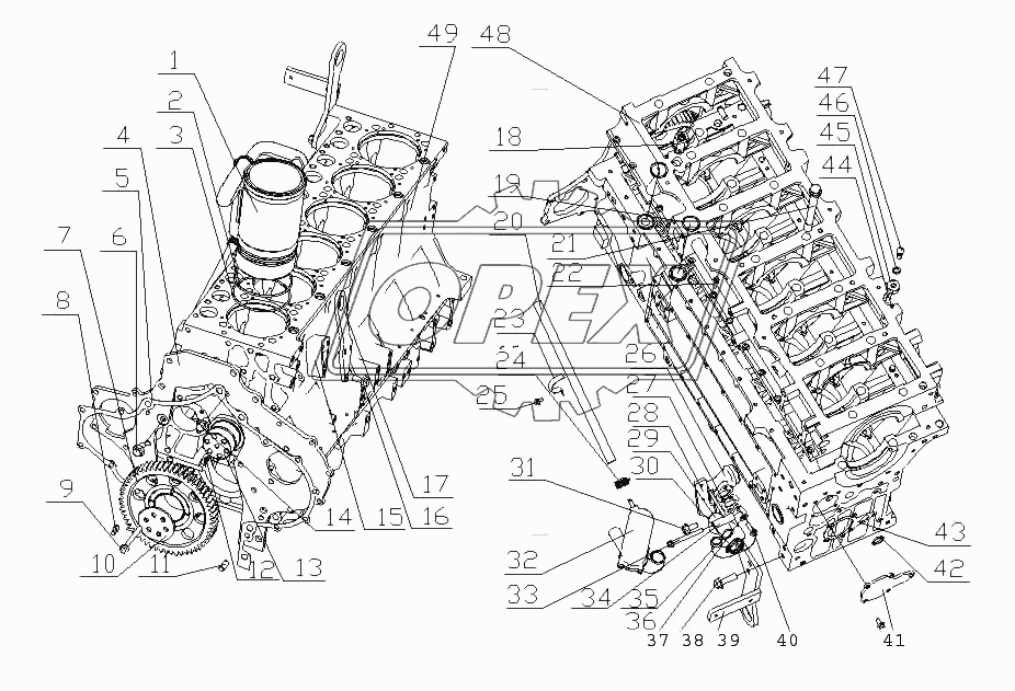 M33T1-1002000/02 Блок цилиндров в сборе