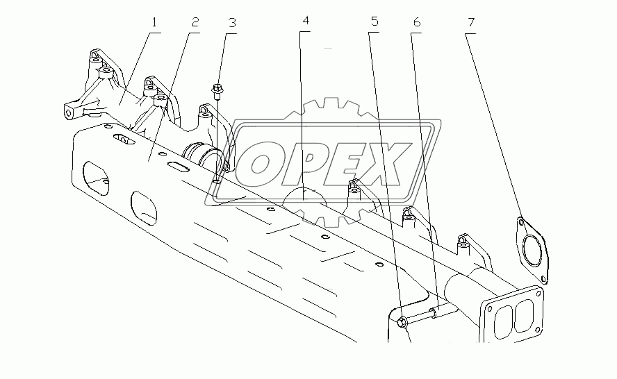 M36T1-1008200/05, M3200-1008400/04 Части выпускной трубки и части крышки выпускной трубки