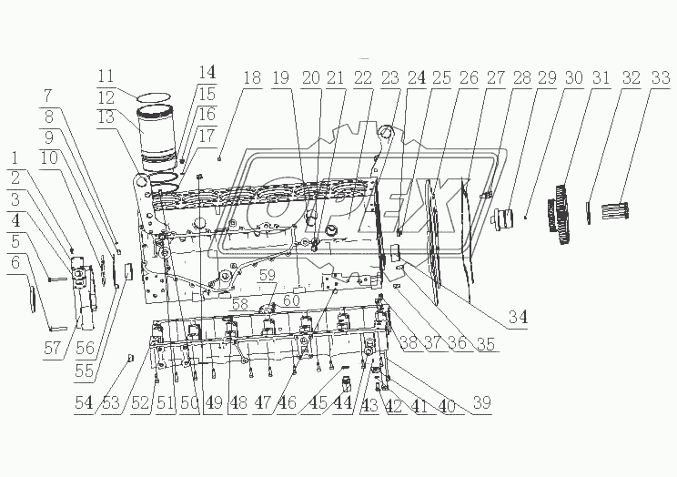 M2AE1-1002000/01 Блок цилиндров в сборе