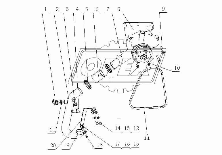 M2AE1-1307000/01 Водный насос в сборе