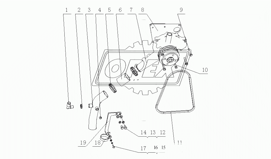 M2AD1-1307000/02 Водный насос в сборе