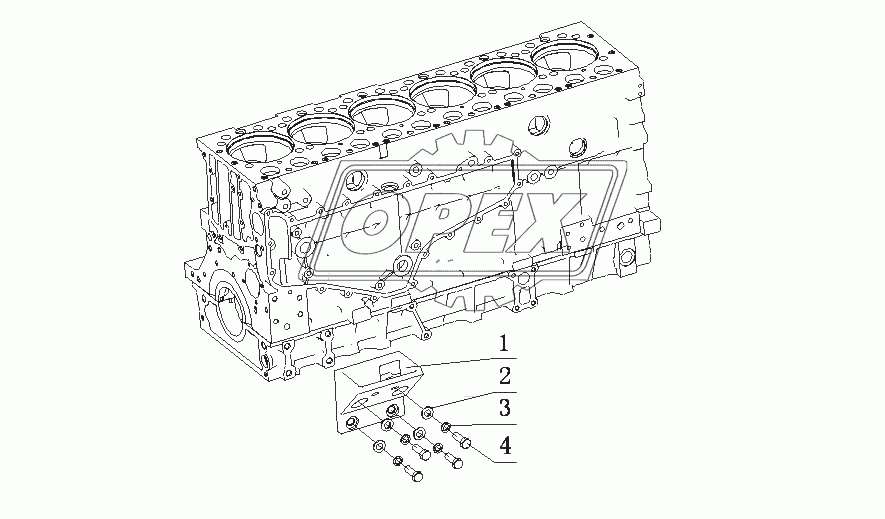 M36S1-1001000/04 Подвеска двигателя в сборе