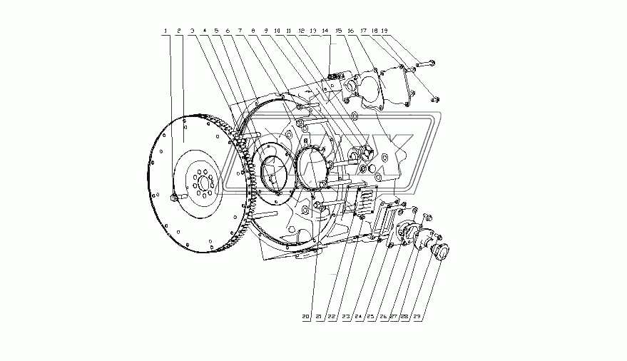 M6299-1600000/02 Механизм выходной мощности в сборе