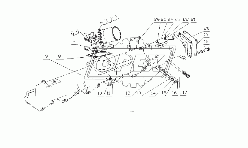 M6100-1008100/09, 150-1008500/04 Сборочный узел впускного коллектора