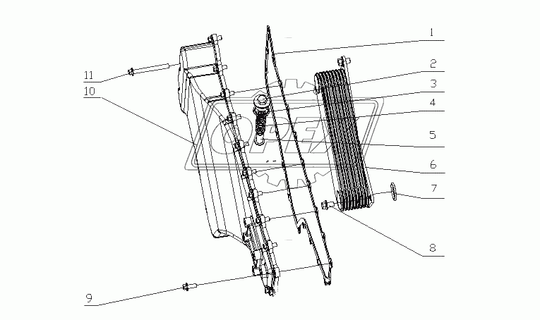 M6600-1013000 Крышка масляного охладителя в сборе