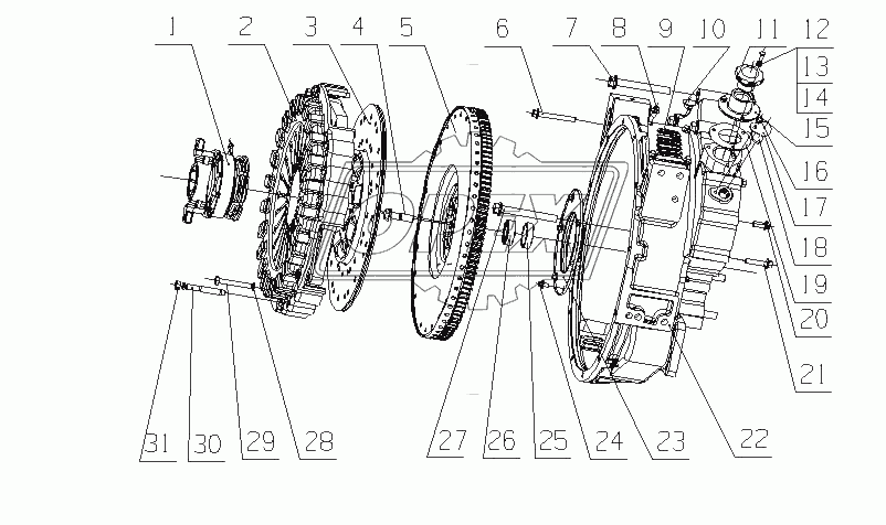 M6000-1600000 Механизм выходной мощности в сборе