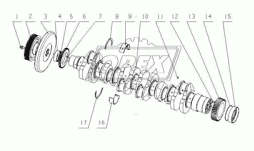 M6600-1005000 Амортизатор коленчатого вала в сборе