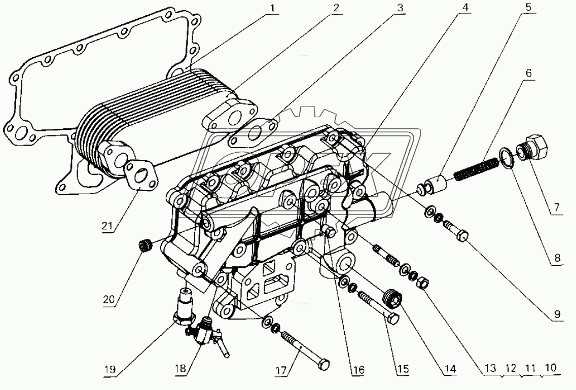 530-1013000C Oil cooler assembly