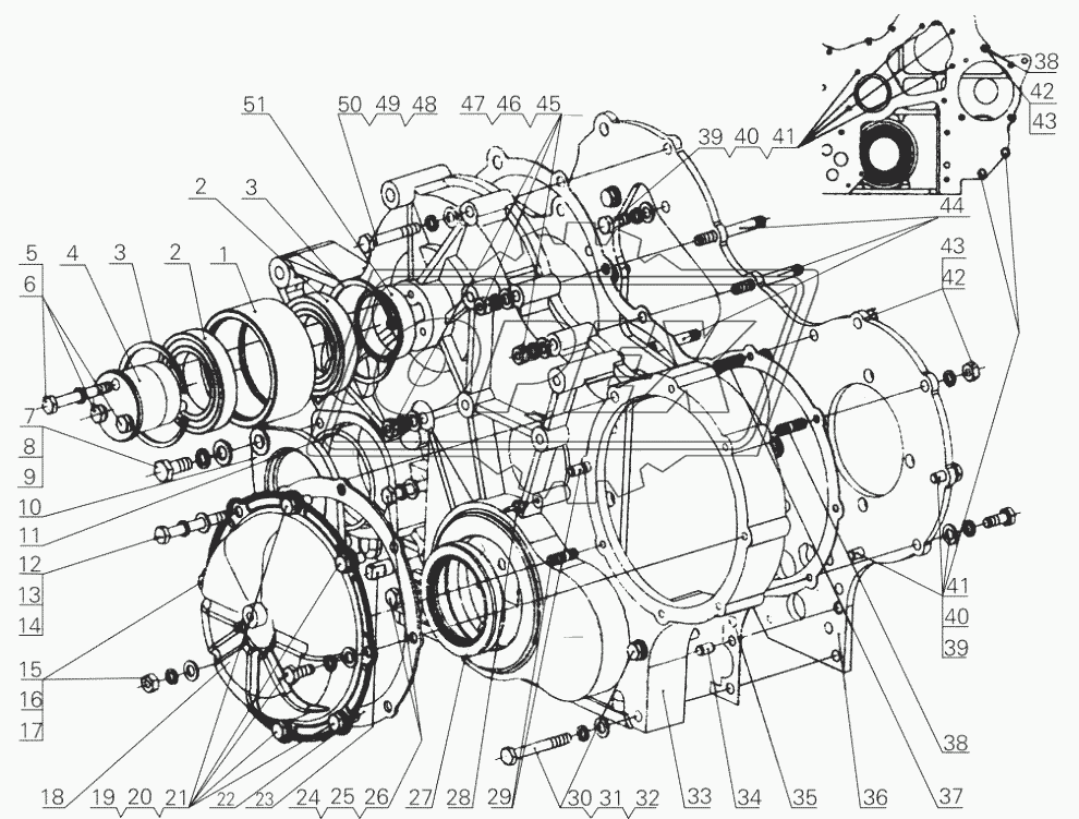 D30-1002030A Timing gear housing parts