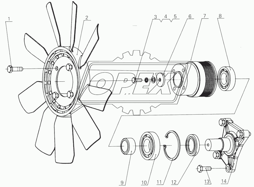 D0200-1308000 Fan assembly