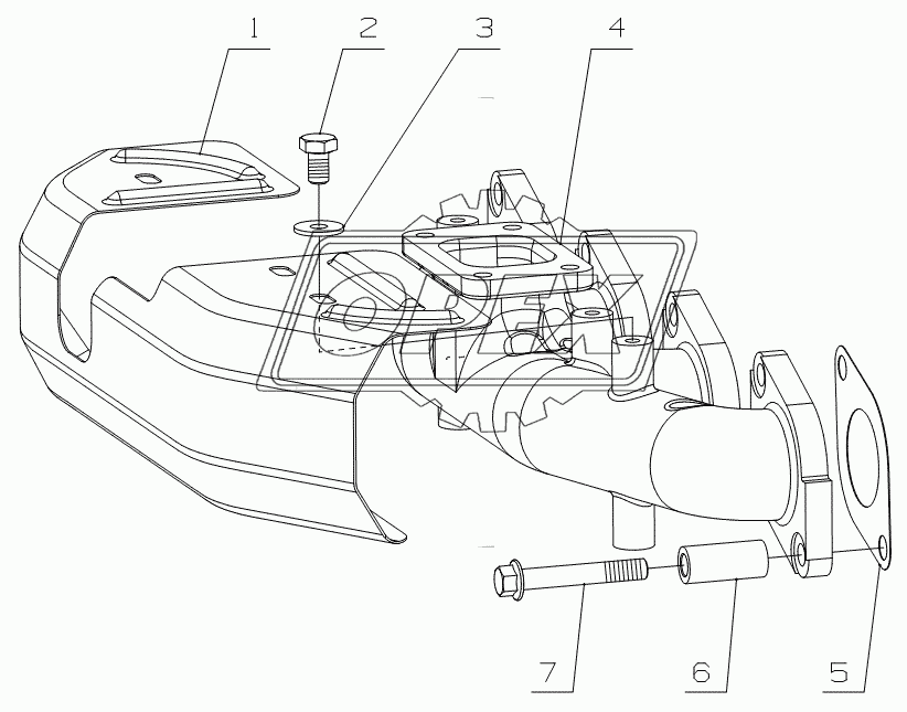 G0100-1008200 Exhaust manifold assembly